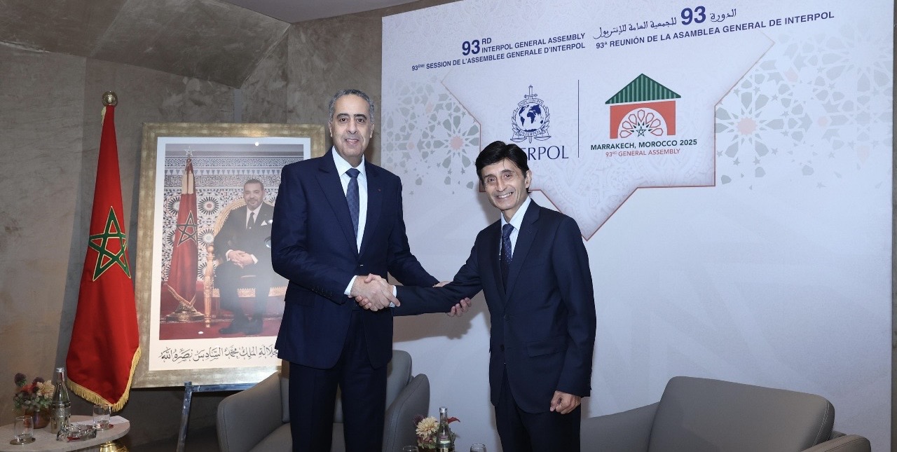 حموشي يستقبل بمراكش رئيس جهاز الشرطة التابع لهيئة الأمم المتحدة ووكيل الأمين العام لشؤون سيادة القانون حموشي يستقبل بمراكش رئيس جهاز الشرطة التابع لهيئة الأمم المتحدة ووكيل الأمين العام لشؤون سيادة القانون