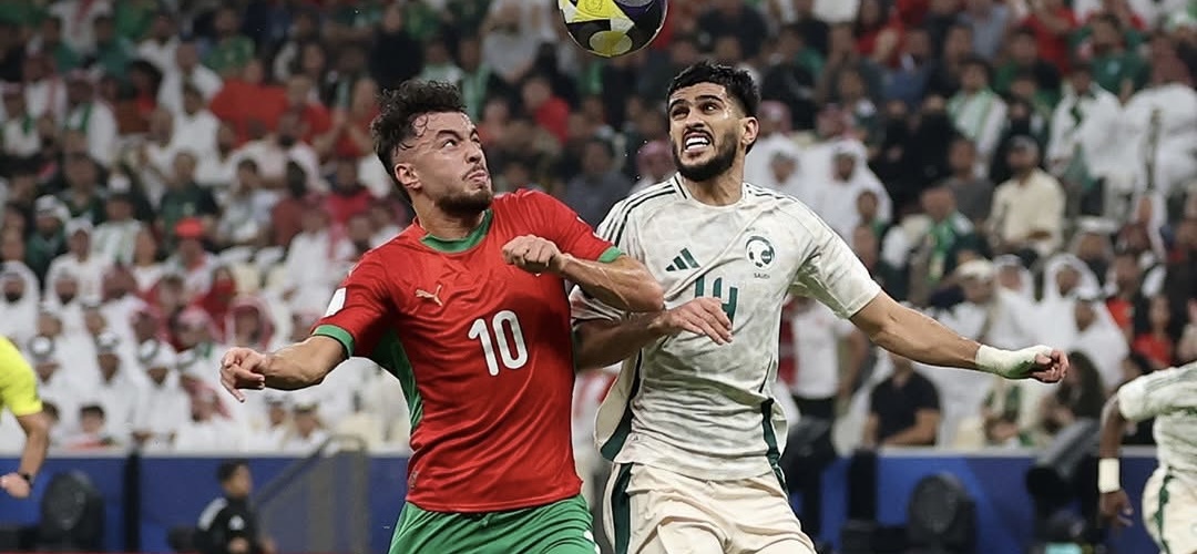 المنتخب المغربي يتأهل إلى دور ربع كأس العرب عقب فوزه على نظيره السعودي (1-0 ) المنتخب المغربي يتأهل إلى دور ربع كأس العرب عقب فوزه على نظيره السعودي (1-0 )